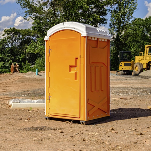 how often are the porta potties cleaned and serviced during a rental period in Thornton California